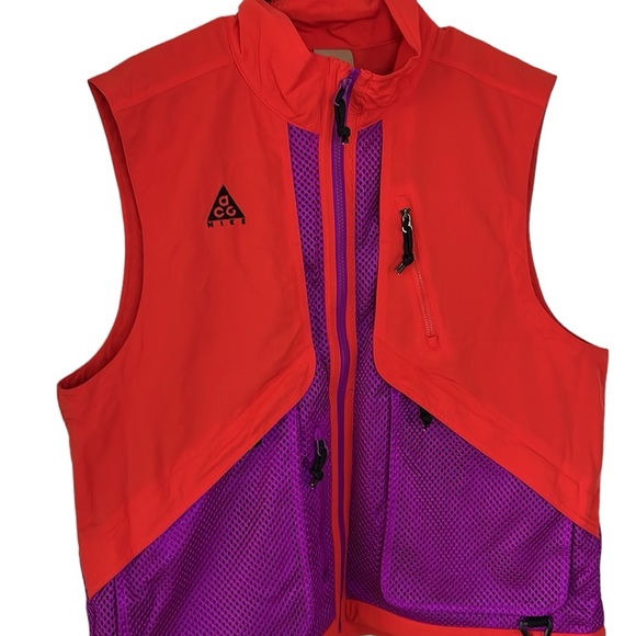 NIKE Men’s ACG Vest Orange Purple Size Small - Picture 1 of 13